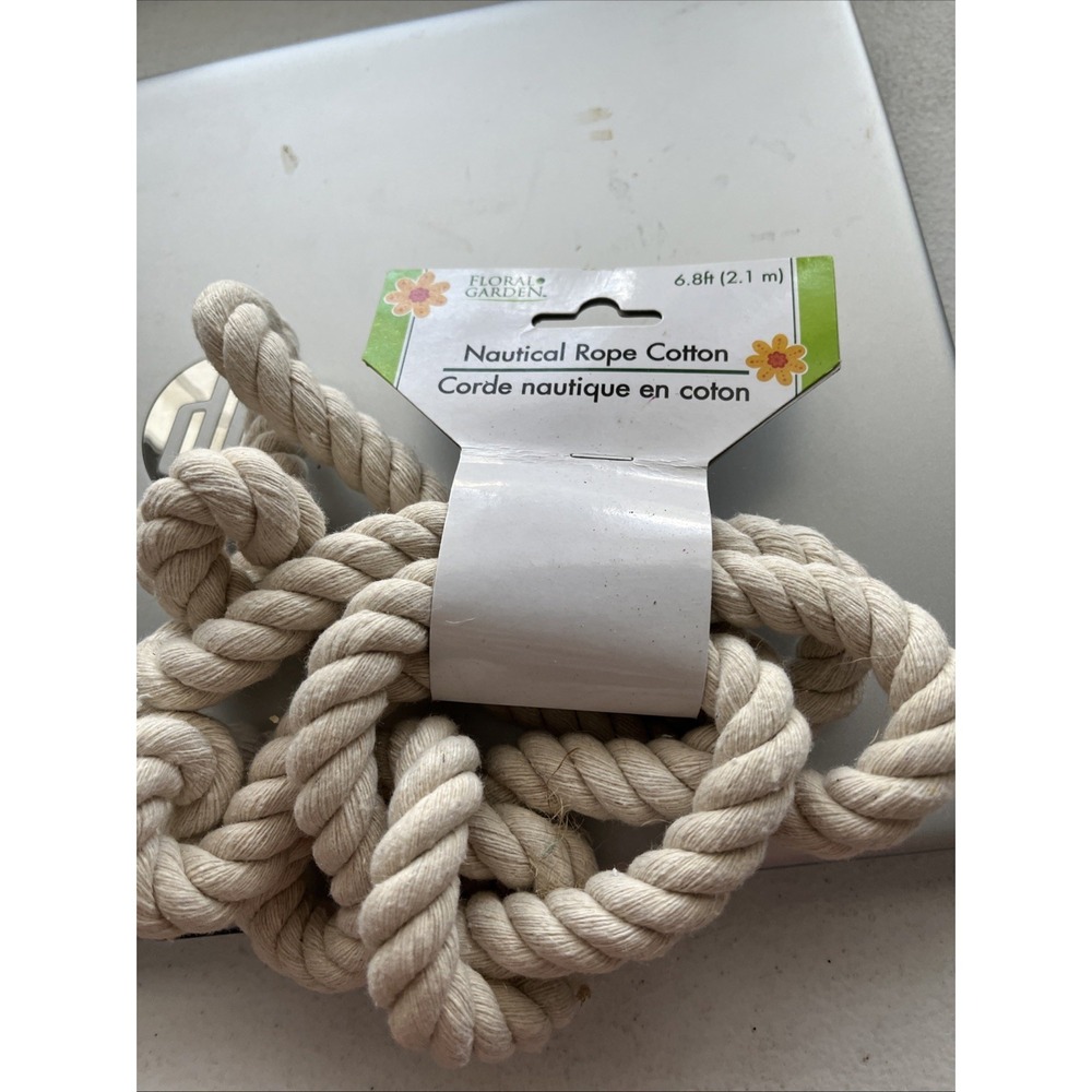 Floral Garden Decorative Nautical Rope Cotton 6.8ft 2.1m